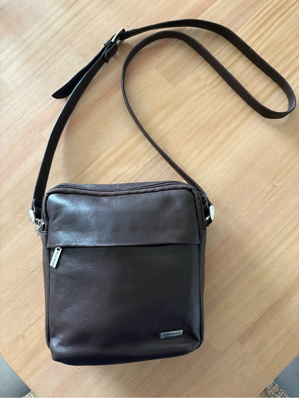 Pelle Studio Dark Brown Leather Crossbody Bag